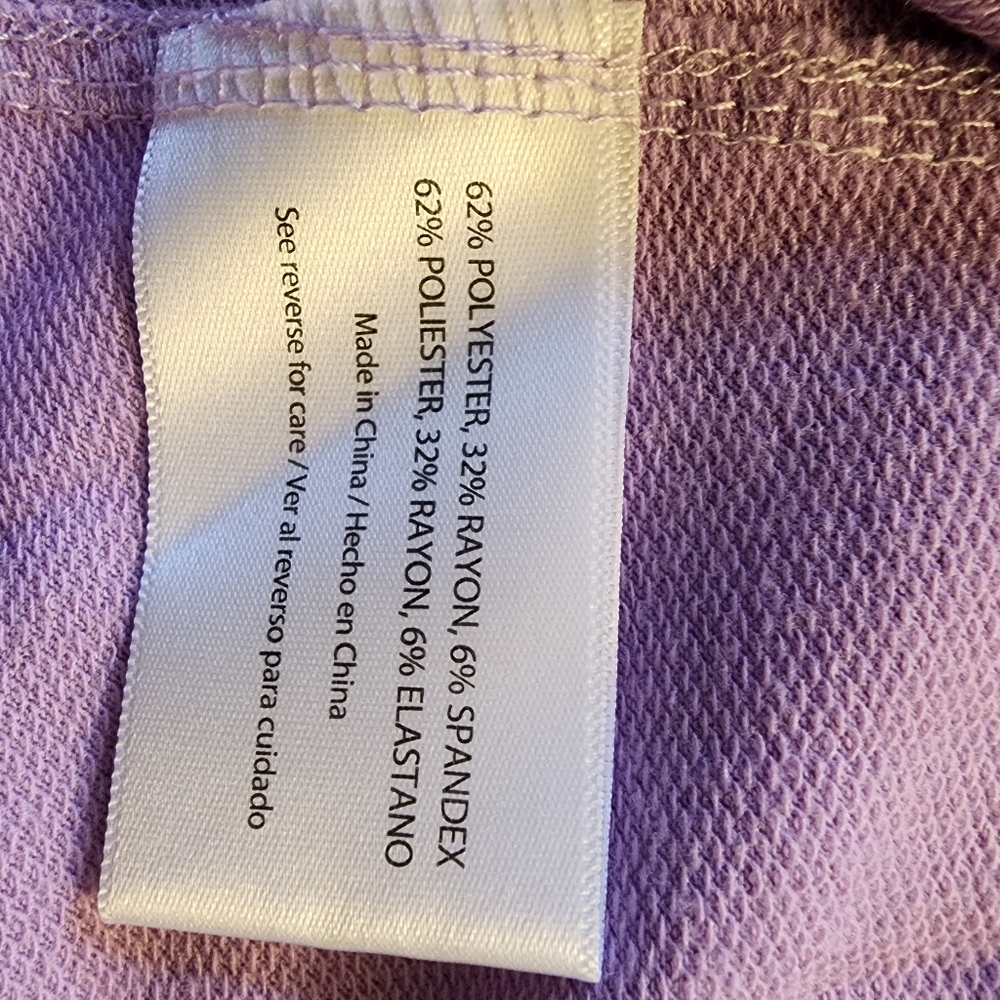 Isaac Mizrahi Lavender "Fabulous" Crewneck Sweatshirt - Picture 8 of 10